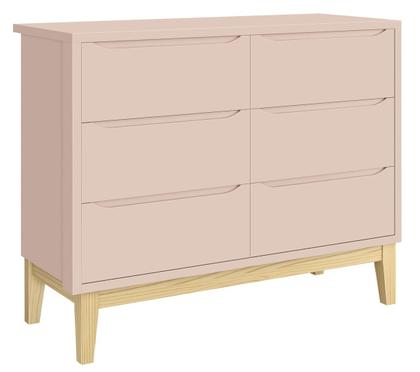 Imagem de Jogo de Quarto para Bebê Classic New Rosa Fosco com Natural - MoveisAqui