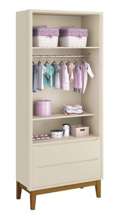 Imagem de Jogo de Quarto para Bebê Completo 2 Portas Classic New Areia Fosco com Madeira - MoveisAqui