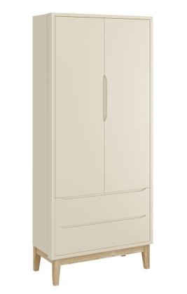 Imagem de Jogo de Quarto para Bebê Completo 2 Portas Classic New Areia Fosco com Natural - MoveisAqui