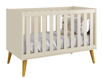 Imagem de Jogo de Quarto para Bebê Completo 2 Portas Théo New Areia Fosco com Madeira - MoveisAqui