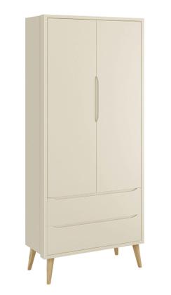 Imagem de Jogo de Quarto para Bebê Completo 2 Portas Théo New Areia Fosco com Natural - Reller