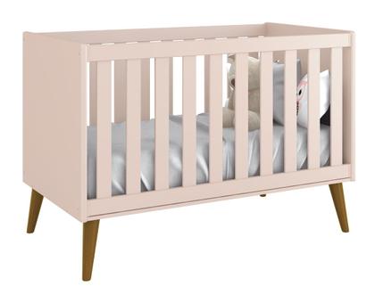 Imagem de Jogo de Quarto para Bebê Completo 2 Portas Théo New Rosa Fosco com Madeira - Reller