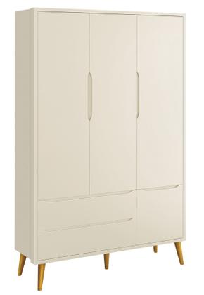 Imagem de Jogo de Quarto para Bebê Completo 3 Portas Théo New Areia Fosco com Madeira - Reller