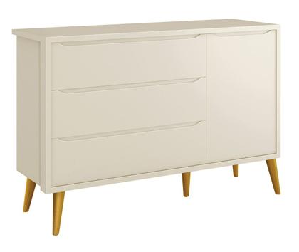 Imagem de Jogo de Quarto para Bebê Completo 3 Portas Théo New Areia Fosco com Madeira - Reller