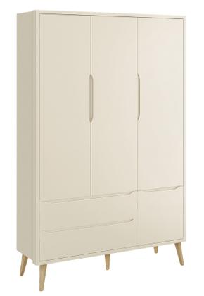 Imagem de Jogo de Quarto para Bebê Completo 3 Portas Théo New Areia Fosco com Natural - MoveisAqui