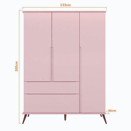 Imagem de Jogo de Quarto Para Bebê Completo Melinda com Roupeiro e Cômoda