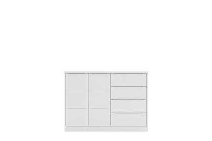 Imagem de Jogo de quarto Pérola com guarda roupa 3 portas e 4 gavetas + cômoda 2 portas e 4 gavetas - Branco - Phoenix Baby