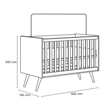 Imagem de Jogo de Quarto Q Encanto Retrô Guarda Roupa e Berço Rosa