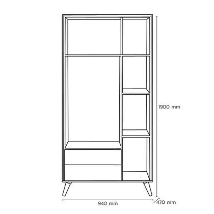 Imagem de Jogo de Quarto Q Encanto Retrô Guarda Roupa e Berço Rosa