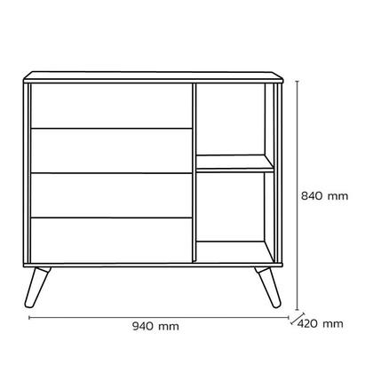 Imagem de Jogo de Quarto Q Encanto Retrô Guarda Roupa e Cômoda Rosa