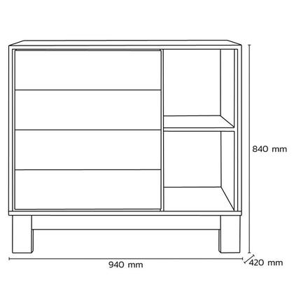 Imagem de Jogo de Quarto Q Encanto Slim Guarda Roupa e Cômoda Branco