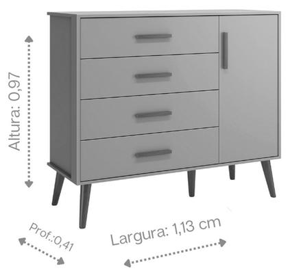 Imagem de Jogo de Quarto Retrô para Bebê Completo 3 Portas Isis Rosa Fosco - MoveisAqui