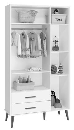 Imagem de Jogo de Quarto Retrô para Bebê Completo 3 Portas Isis Rosa Fosco - MoveisAqui