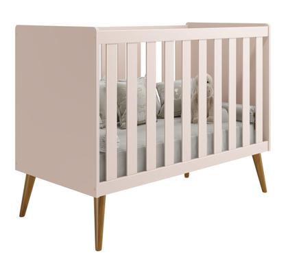 Imagem de Jogo de Quarto Retrô para Bebê Completo 3 Portas Isis Rosa Fosco - MoveisAqui