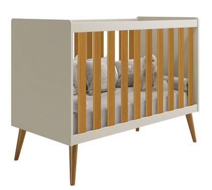 Imagem de Jogo de Quarto Retrô para Bebê Completo 4 Portas Isis Areia Fosco com Savana Fosco - MoveisAqui