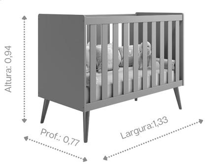 Imagem de Jogo de Quarto Retrô para Bebê Completo 4 Portas Isis Areia Fosco com Savana Fosco - MoveisAqui