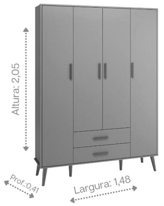 Imagem de Jogo de Quarto Retrô para Bebê Completo 4 Portas Isis Areia Fosco - MoveisAqui