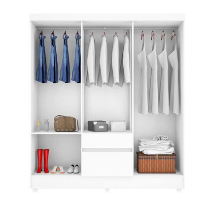 Imagem de Jogo de Quarto Roupeiro e Comoda Bremen Branco