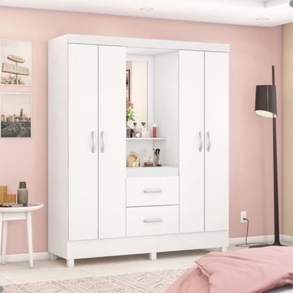 Imagem de Jogo de Quarto Roupeiro e Comoda Essen Branco