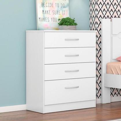 Imagem de Jogo de Quarto Roupeiro e Comoda Essen Branco