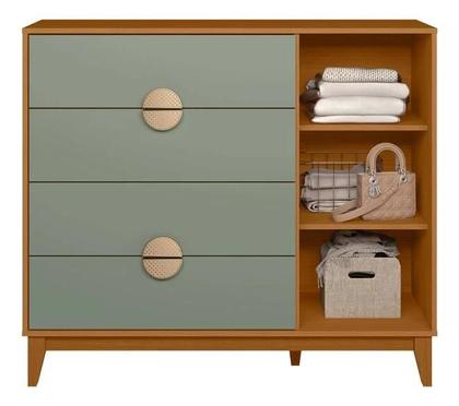 Imagem de Jogo de Quarto Solteiro Ipê Com Guarda Roupa e Cômoda - Móveis Albatroz