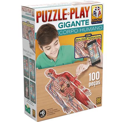 Imagem de Jogo de Quebra-Cabeça Grow Puzzle Play Gigante - Corpo Humano