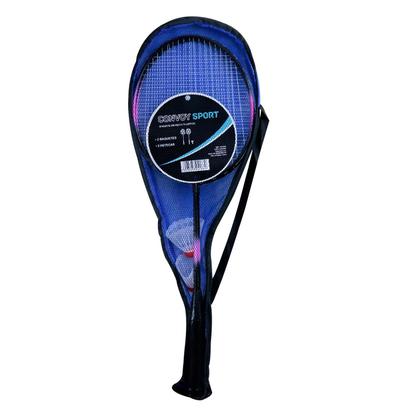 Imagem de Jogo de raquete de badminton aço e plástico com 2 petecas