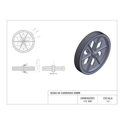 Imagem de Jogo de Roda Para Carrinho De Feira Reforçado Prático KAORI Rodinhas Roda para Carrinho de Compras Feira