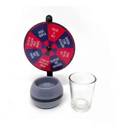 Imagem de Jogo de roda shot roleta com copo drink tequila