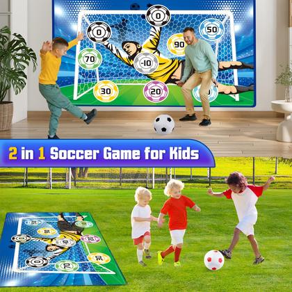 Imagem de Jogo de salão Soccer Set Helsort com gol e 2 bolas para crianças de 3 a 12 anos