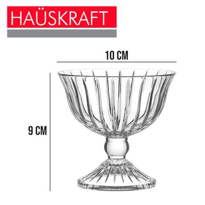 Imagem de Jogo de Sobremesa 12 Taças Vidro Transparente Melina Mini Bowl com Pé 200ml Haüskraft