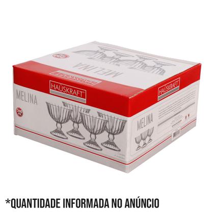 Imagem de Jogo de Sobremesa 6 Taças Vidro Transparente Melina Mini Bowl com Pé 200ml Haüskraft