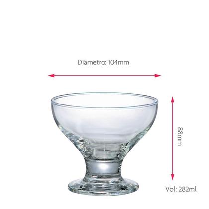 Imagem de Jogo de Sobremesa de Vidro New Paradise com Taças 7 pcs Ruvolo