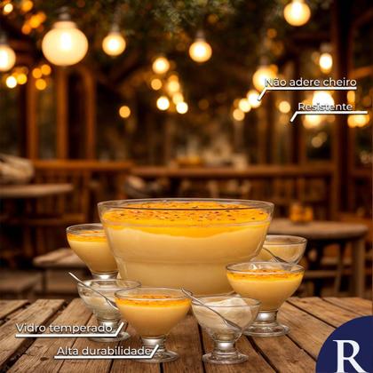 Imagem de Jogo de Sobremesa de Vidro New Paradise com Taças 7 pcs Ruvolo