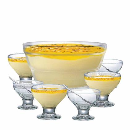 Imagem de Jogo de Sobremesa de Vidro New Paradise com Taças 7 pcs Ruvolo