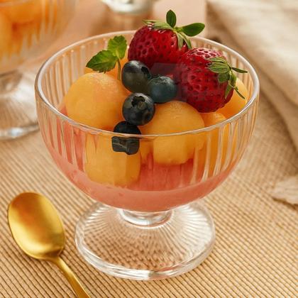 Imagem de Jogo De Sobremesa Tigela Bowl 12 Peças Em Vidro Desenhado