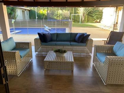 Imagem de Jogo De Sofa Fucsia Em Fibra Sintetica Area Externa Jardim