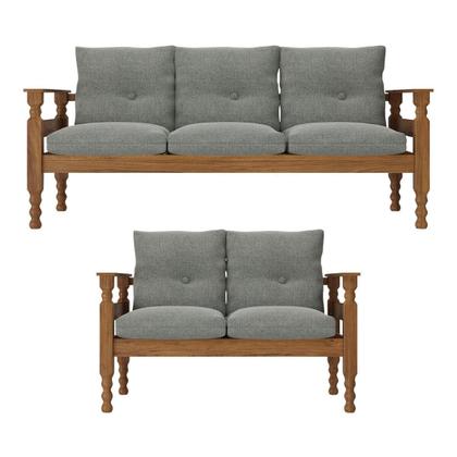 Imagem de Jogo de Sofá Madeira Maciça 2 e 3 Lugares Liz Multimóveis CR7004