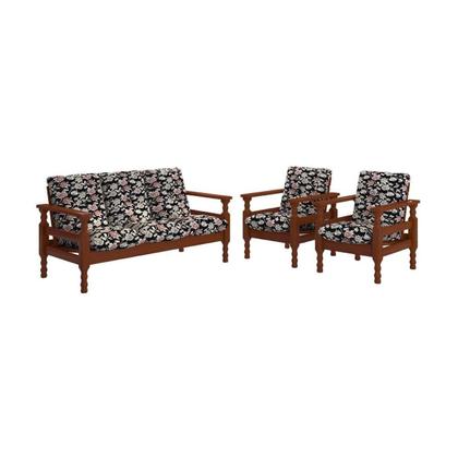 Jogo de Sofá Madeira Maciça Liz 3 Lugares e 2 Poltronas Multimóveis CR45274 Imagem de Jogo de Sofá Madeira Maciça Liz 3 Lugares e 2 Poltronas Multimóveis CR45274