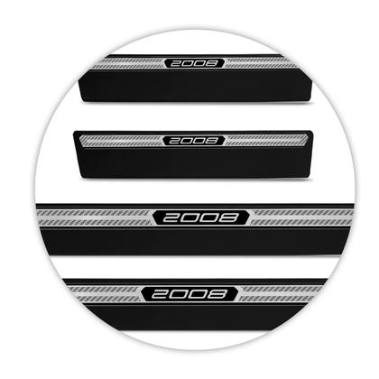 Imagem de Jogo de Soleira Premium Peugeot 2008 2024 2025 Carbono 4 Portas