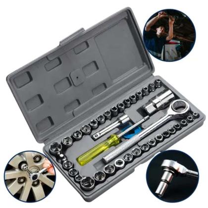 Imagem de Jogo de Soquete 40 Peças Ideal para Mecânicos Entrega Rápida