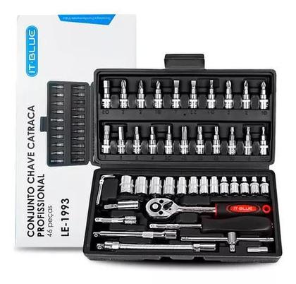 Imagem de Jogo De Soquete Catraca Chave Allen 46 Peças