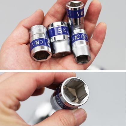 Imagem de Jogo De Soquete Sextavado 1/2 Catraca 12 Peças 10 A 22mm Com Extensão