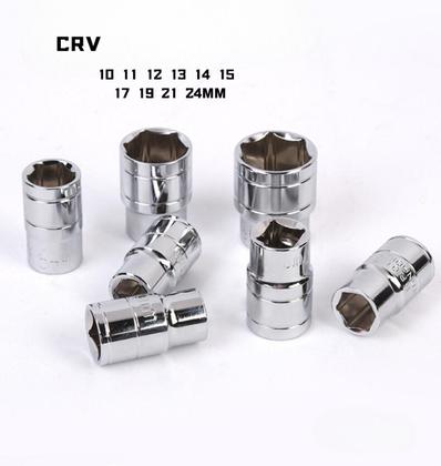 Imagem de Jogo De Soquete Sextavado 10-22MM Com Chave Catraca Reversivel 1/2 Polegadas Extensão 12 Peças CRV