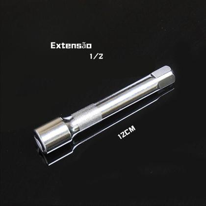 Imagem de Jogo De Soquete Sextavado 10-22MM Com Chave Catraca Reversivel 1/2 Polegadas Extensão 12 Peças CRV