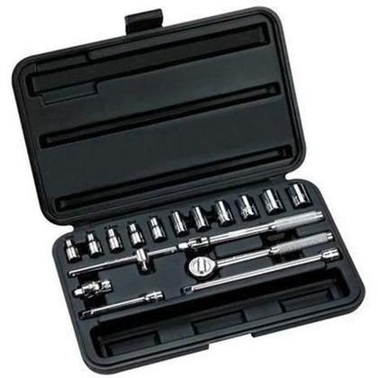 Imagem de Jogo De Soquete Sextavado Encaixe De 1/4 - 04 A 13 - 18 Peças - 86-117 - Stanley