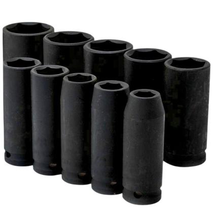 Imagem de Jogo de Soquete Sextavado Longo de Impacto 1/2pol Cromo Molibdenio 10-24mm 11pcs Stels