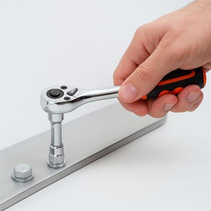 Imagem de Jogo de Soquetes 1/4" 12 Peças com Chave Catraca e Extensor