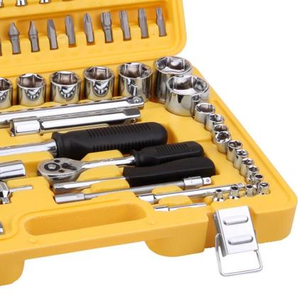 Imagem de Jogo de Soquetes e Acessórios Encaixe de 1/2 e 1/4 Pol. com