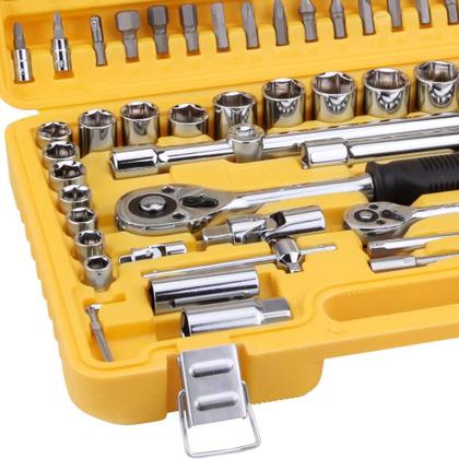 Imagem de Jogo de Soquetes e Acessórios Encaixe de 1/2 e 1/4 Pol. com